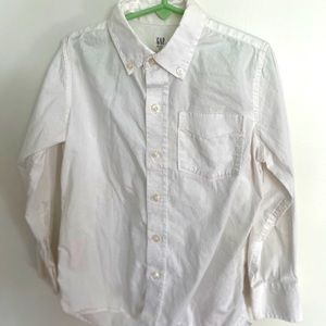 Gap kids white dress shirt button down size small